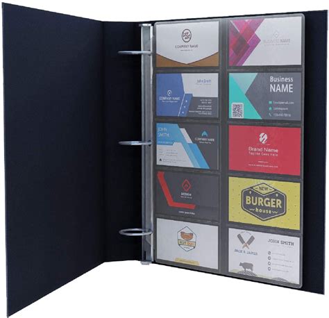 business card binder holder sleeves.